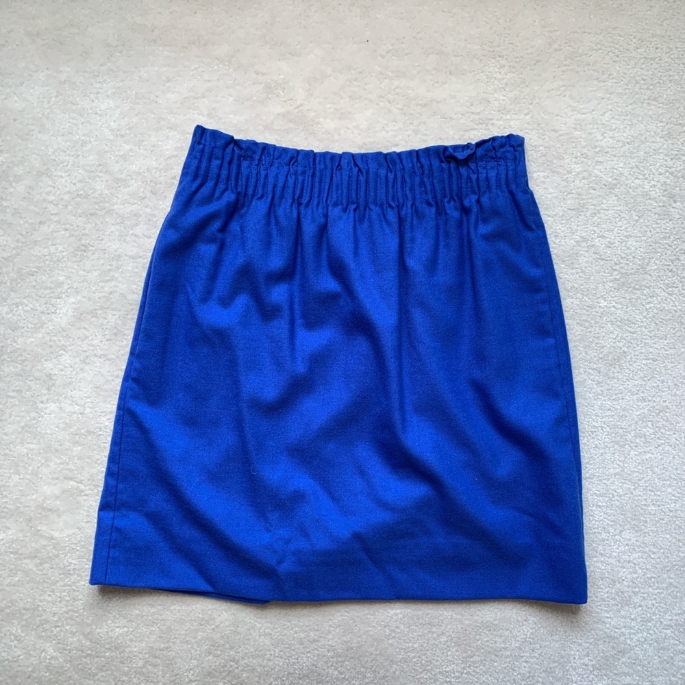 J Crew Royal Blue Rouched Skirt